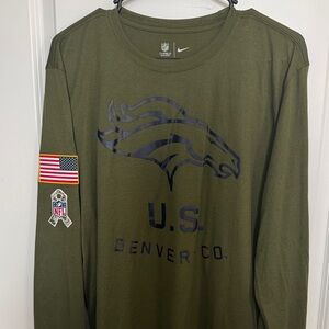 Nike Salute Olive Long Sleeve Denver Shirt